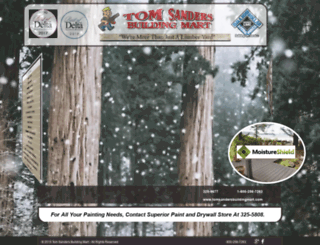 tomsandersbuildingmart.com screenshot