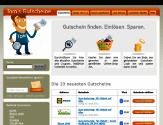 tomsgutscheine.com screenshot