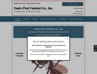 tomspestcontrol.com screenshot