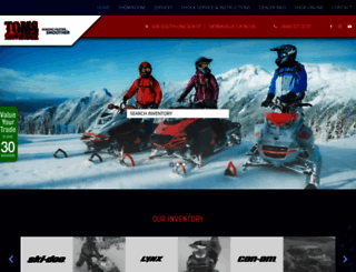 tomssnowmobile.com screenshot