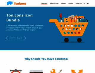 tonicons.com screenshot