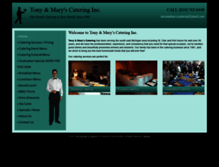 tonyandmaryscatering.com screenshot
