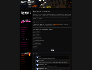 tonyhawkguide.com screenshot
