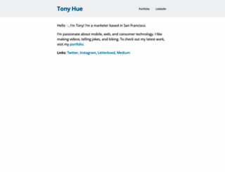 tonyhue.com screenshot