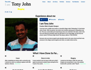 tonyjohn.com screenshot