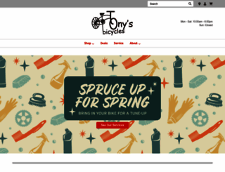 tonysbicycles.com screenshot