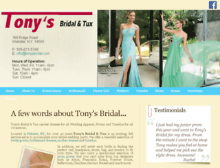 tonysbridal.com screenshot