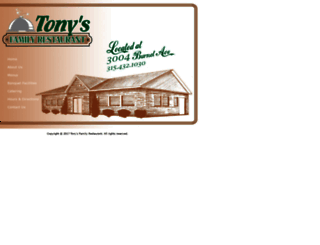 tonysfamilyrestaurant.net screenshot