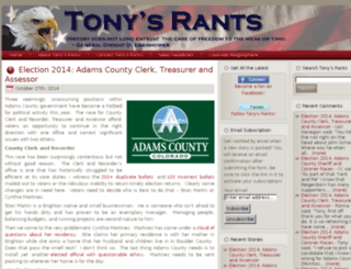tonysrants.com screenshot