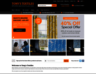 tonystextiles.co.uk screenshot