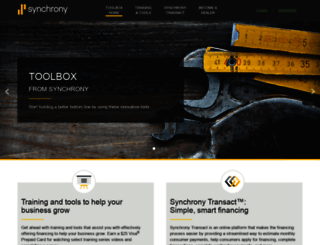 toolbox.mysynchrony.com screenshot