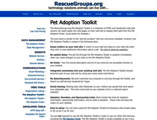 toolkit.rescuegroups.org screenshot