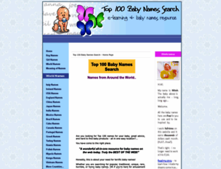 top-100-baby-names-search.com screenshot