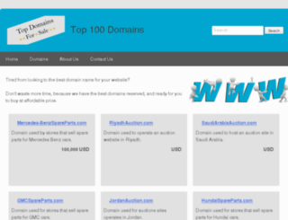top-100-domains.com screenshot