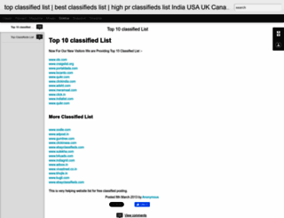 top-classified-list.blogspot.in screenshot