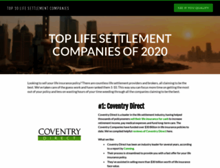 top10lifesettlements.com screenshot