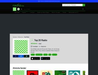 top20.radio.de screenshot