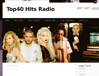 top40hitsradio.com screenshot