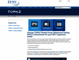 topaz.zetec.com screenshot