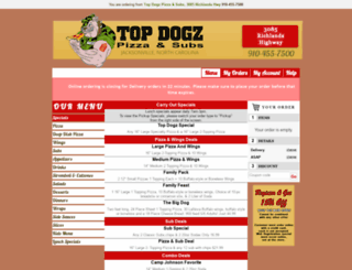 topdogzpizza.foodtecsolutions.com screenshot