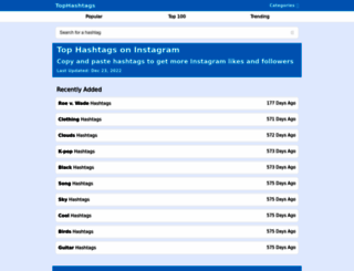tophashtags.net screenshot