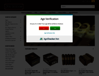 tophatcigar.com screenshot