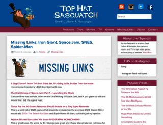 tophatsasquatch.com screenshot