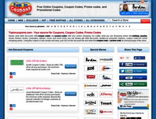 topincoupons.com screenshot