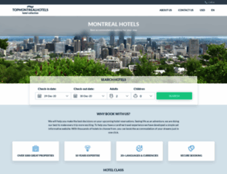 topmontrealhotels.com screenshot