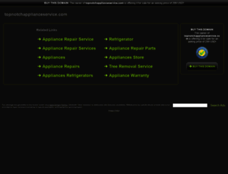 topnotchapplianceservice.com screenshot