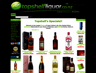 topshelfliquor.co.nz screenshot