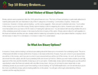 toptenbinarybrokers.com screenshot