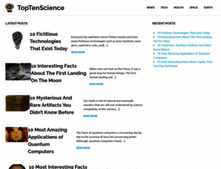 toptenscience.com screenshot