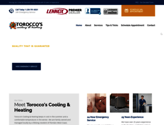 toroccoscoolingandheating.com screenshot
