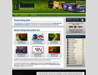 torontocallingcards.com screenshot