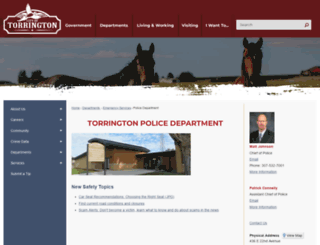 torringtonpolice.org screenshot