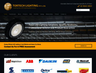 tortechlighting.com.au screenshot