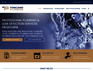 toscanoplumbing.com.au screenshot