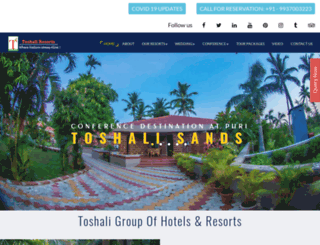 toshaliresort.com screenshot