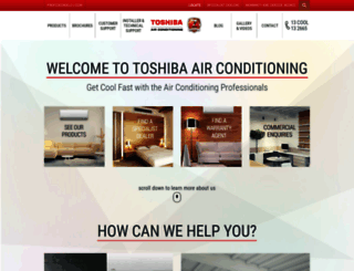 toshiba-aircon.com.au screenshot