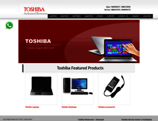 toshibashowroominhyderabad.com screenshot