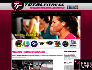 totalfitnesscenter.com screenshot