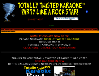 totallytwistedkaraoke.com screenshot