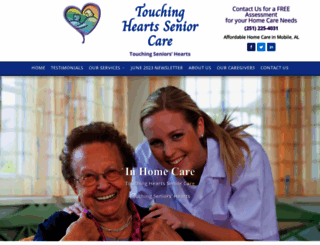 touchingheartsseniorcare.com screenshot