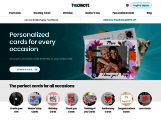 touchnote.com screenshot