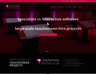 touchscreenrentals.co.uk screenshot