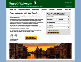 toursofitaly.com screenshot