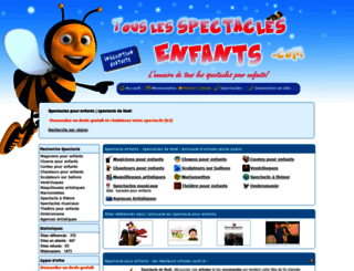 touslesspectacles-enfants.com screenshot