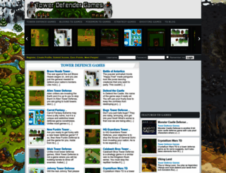 towerdefendergames.com screenshot
