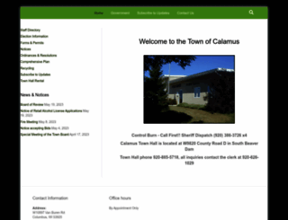 townofcalamus.com screenshot